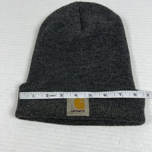 Carhartt Hat Beanie Adult Gray Marked Model No.A18CLH - Picture 4 of 7